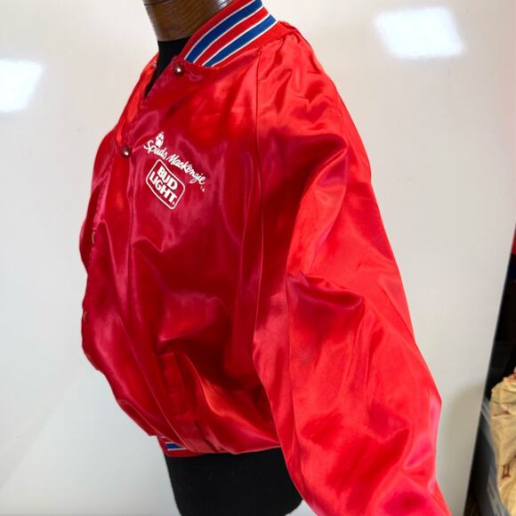 Vtg Spuds Mackenzie Bud Light Satin Jacket Mens Sz XL Anheuser Busch 80s Promo - Picture 4 of 11